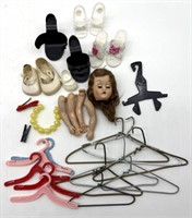 Doll Head, Doll Arms, Doll Hangers, Shoes, and