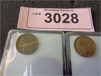 1914 F and 1918 VF Wheat pennies