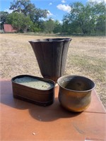 3 metal pots