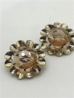 1970's Hollywood Regency Crystal Earrings