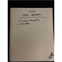 (17) 1955 Topps Baseball Cards Higher Grade