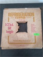 Refrigeration soft copper tubing 1/2" o.d. 50 ft