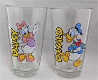 Libbey Glass Disney Donald And Daisy Pint Glasses