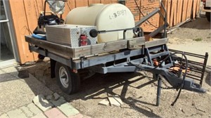 Single Axle Utility Trailer with Contents