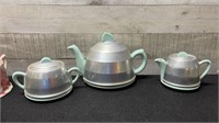 Rare Set Vintage Ceramic Tea Pot, Creamer & Sugar