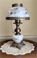 Floral table light, 25.5" high