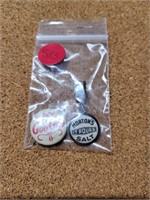 Morton Salt Metal Ad & GooGoo Pinback