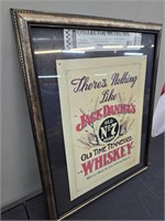 Vintage Jack Daniels Lithograph Still Metal Framed