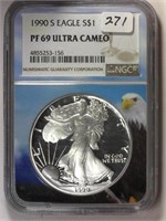 1990-S NGC Proof Ultra Cameo American Silver