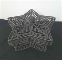 Star shaped wire basket decor with lid