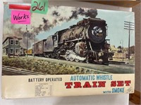 Automatic Whistle Train Set, in box, works