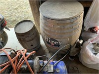 (2) Small wooden root beer kegs