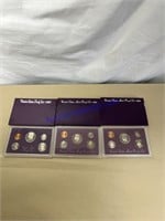 1987, 1988, 1989, United States, mint proof sets