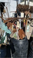 Black Barrel, Yard Tools Etc