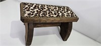 Cheetah Covered Foot Stool