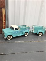 Tonka pick up truck & trailer