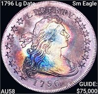 1796 Lg Date Sm Eagle Draped Bust Dollar CHOICE AU