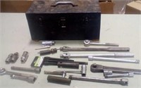 Toolbox with sockets and ratchets