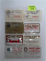 COLLECTION OF CIRCUS PASSES