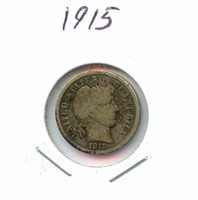 1915 Barber Silver Dime