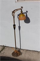 Antique Brass glass floor lamp