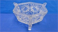 Pressed Glass Tripod Bowl