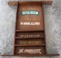 "Pool Room" Wood Rack