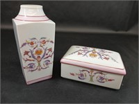 Elizabeth Arden Porcelain Powder Box & Bath Urn