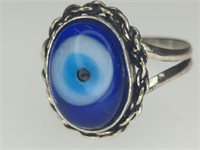 925 stamped All seeing eye ring size 10