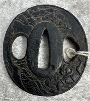 Vintage Hand Forged Iron Japanese Tsuba