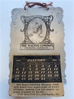 1907 Walton Co Whiskey Calendar