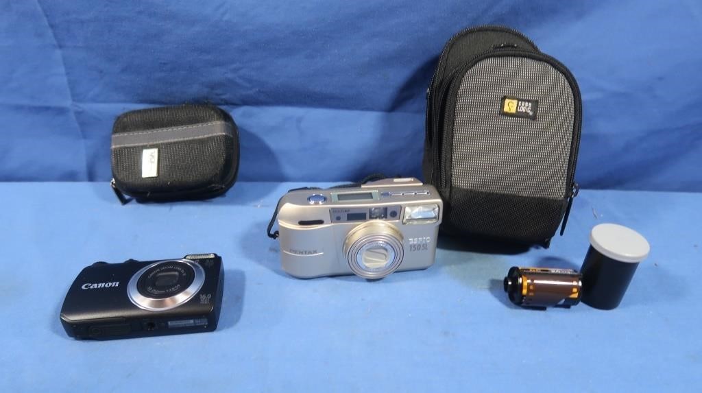 Pentax 38mm Camera, Canon Digital Camera PC1589