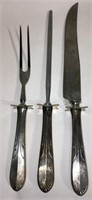 Sheffield 3 Pc. Carving Set With Sterling Handles