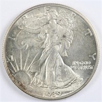 1939 Walking Liberty Half Dollar -AU/BU