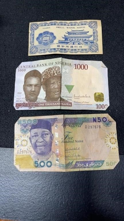 3 Foreign Bank Notes