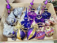 Glass Bulbs & Glass Bead Ornaments See Pics