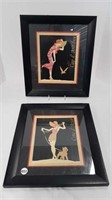 PAIR OF FRAMED FRENCH PRINTS