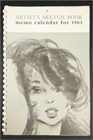 Art 1963 Pin Up Artist Sketchbook Calendar