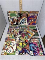 Twenty Marvel Comic Books featuring the