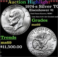 ***Auction Highlight*** 1974-s Silver Eisenhower D