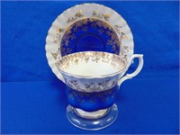 Royal Albert Tea Cup & Saucer Regal Series Blue