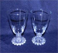 2 Boopie glass goblets, 5.5" tall - 2 Boopie