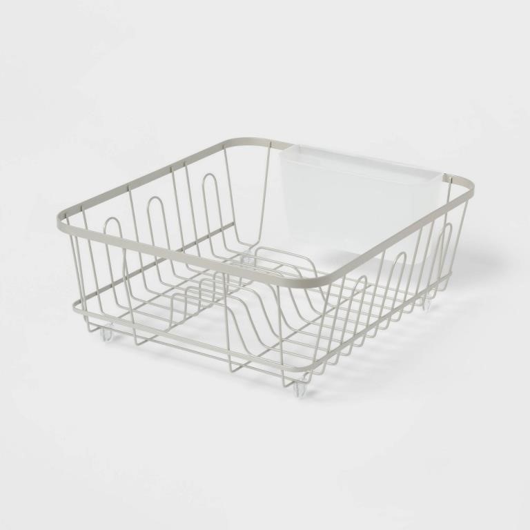 Small Steel Dish Drainer Nickel - Brightroom