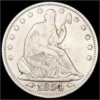 1854 Arws Seated Liberty Half Dollar ABOUT