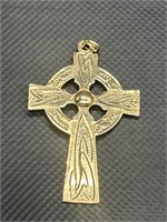 9kt Gold Cross Pendant Marked 375 Ireland
,