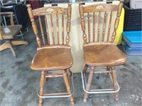 Bar Stools, Wood & Pleather?, 24” Tall  to Seat