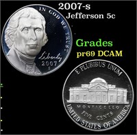 Proof 2007-s Jefferson Nickel 5c Grades GEM++ Proo