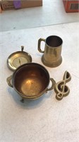 Lot of brass items mug music and more