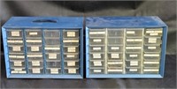 VTG Blue Metal Small Parts Organizers