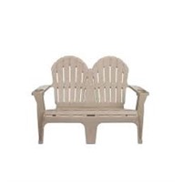 54 In. Putty Beige Plastic 2-person Outdoor